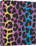 Neon Leopard 3-Ring Binder, 1.5 Inch D-Ring Organizer Folder Clipboard Binder by Unknown
