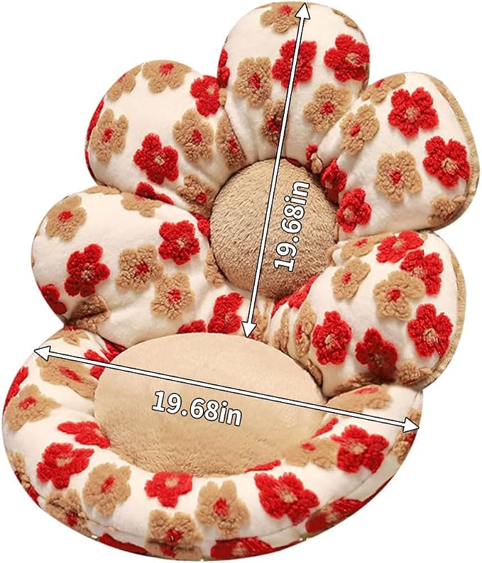 Flower Chair Cushion with Backrest Comfortable Office Chair Pad Student - Image 2