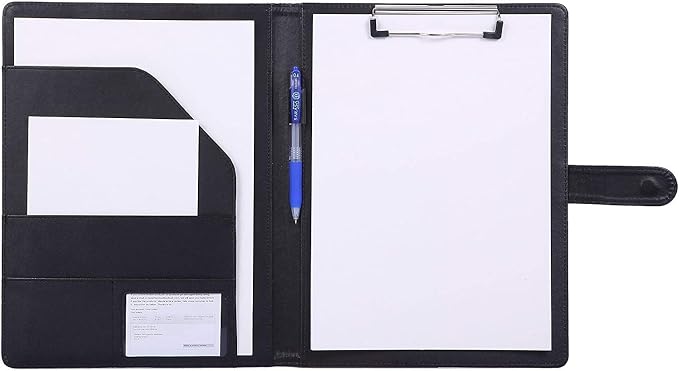 Padfolio Clipboard Folder Portfolio, Mymazn Faux Leather Storage Clipboard by Mymazn