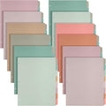 Honoson 12 Sets 8 Tab Dividers for 3 Ring Binders Plastic File 8.5 x 11 Inch by Honoson