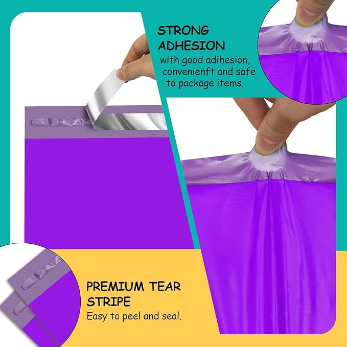 Poly Mailers 10x13 inch 200 Pcs, Waterproof and Tear-resistant Shipping Bags - Image 3