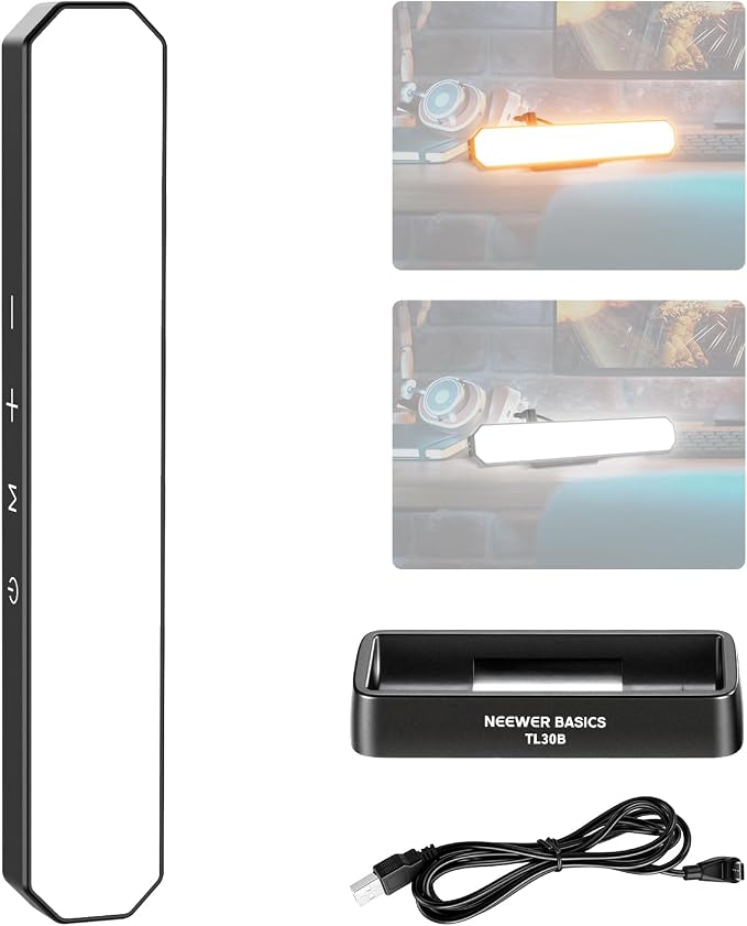 NEEWER Basics LED Chin Fill Lighting CRI95, 6W Bi Color Portable Desk Phone by Neewer