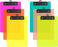 6 Pack Colorful Small Clipboard, A5 Mini Clip Board | Black Clip, 9 x 6" by ORGANIZEEASYWORKSTEADY