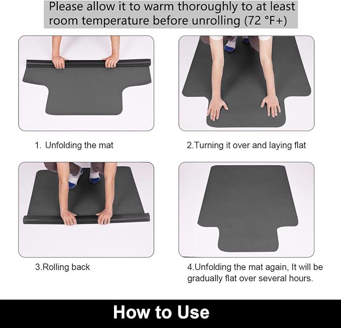 AiBOB Office Chair Mat for Hardwood Floor, 45 X 53 inches, Hard Floor Chair - Image 7