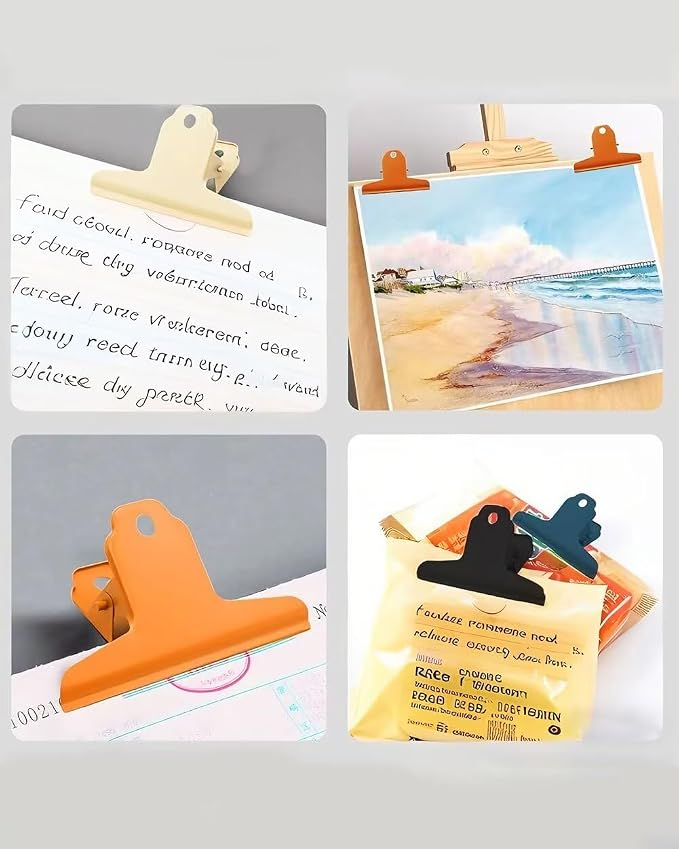 2PCS Extra Large Binder Clips Metal Bulldog Clip Large Paper Clamp Holder - Image 3