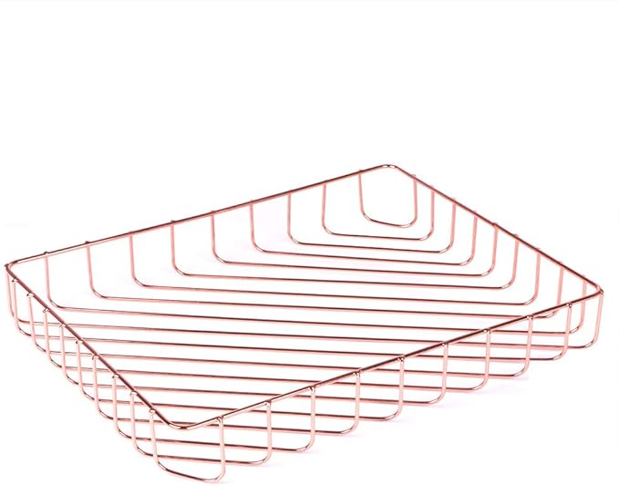Rose Gold File Organizer for Desk Letter Size Desk Paper Organizer Trays Large by Fvstar