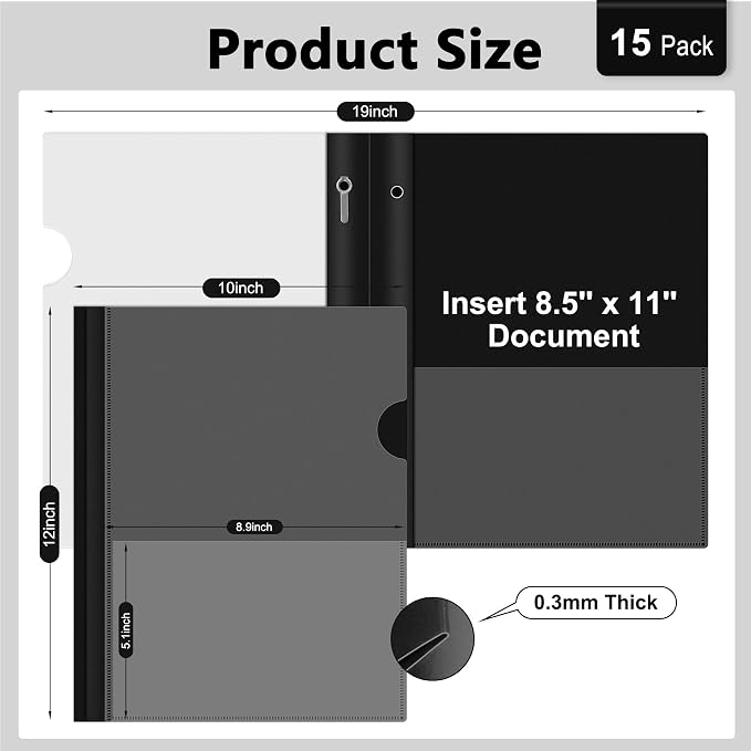 Ndsox 15 Packs Clear Front Report Covers - Image 2