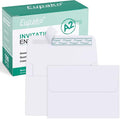 Eupako A2 White Paper Envelopes 100 Pack 4.375x5.75" Invitation Envelopes Self by Eupako