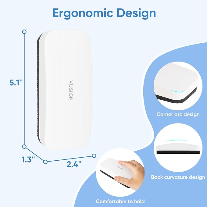 VUSIGN Dry Erase Eraser, Magnetic White Board Eraser- 4 Pack, Glass Whiteboard - Image 6