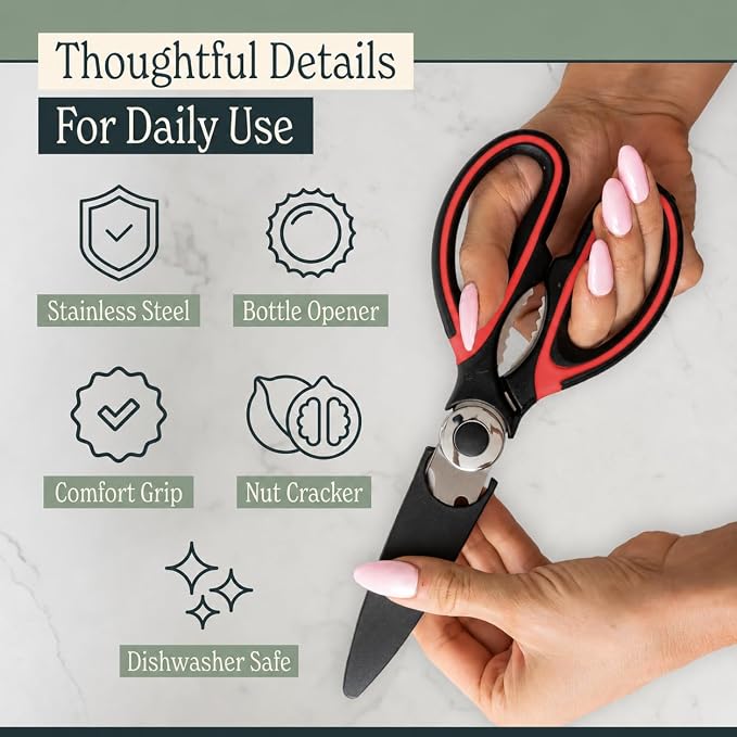 Heavy Duty Kitchen Shears With Sharpener - Image 4