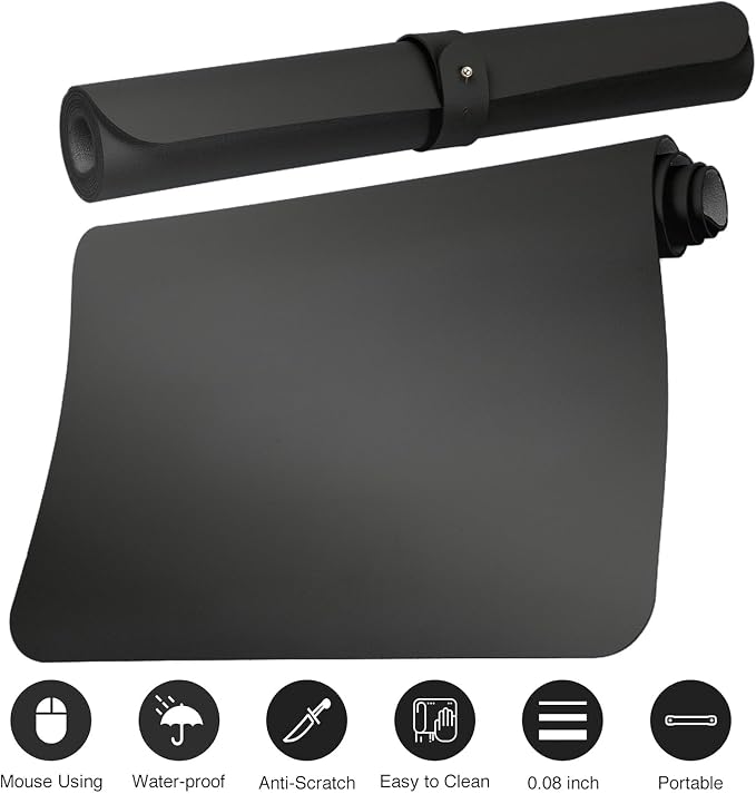 Boutilon Leather Desk Pad Protector, Laptop Desk Pad, Office Mouse Mat - Image 3