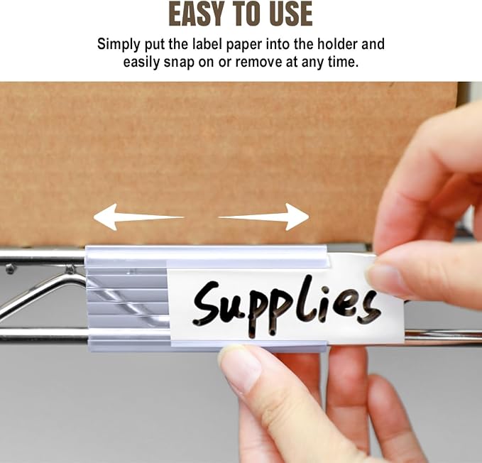 Lenink 30Pcs Wire Shelf Label Holders, Plastic Wire Rack Label Holder, - Image 3