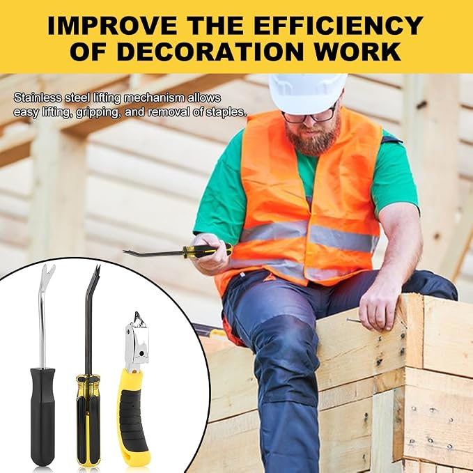 3PCS Heavy Duty Construction Staple Remover - Image 7