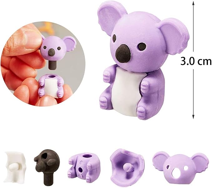 URSKYTOUS 46Pcs Animal Erasers Desk Pets - Image 4