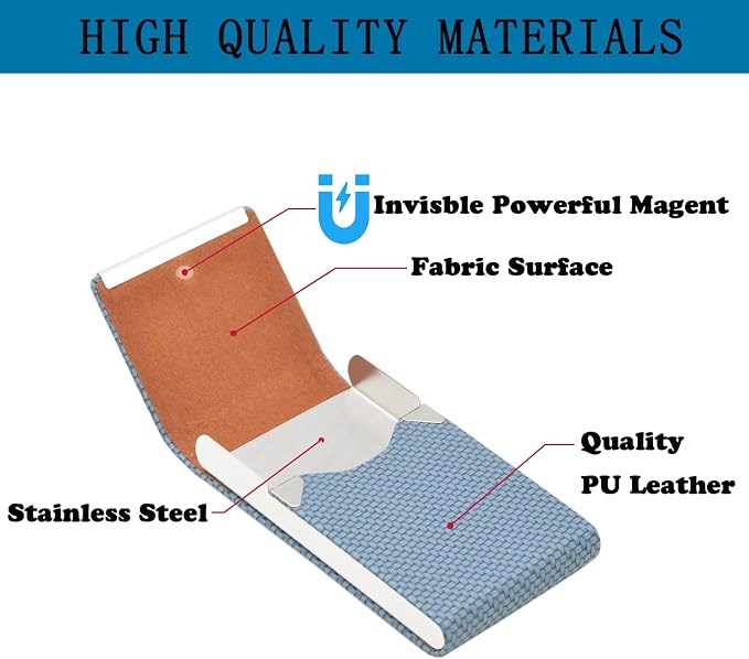 Business Card Holder with Ultra Slim Design, Business Card Case with Premium PU - Image 5