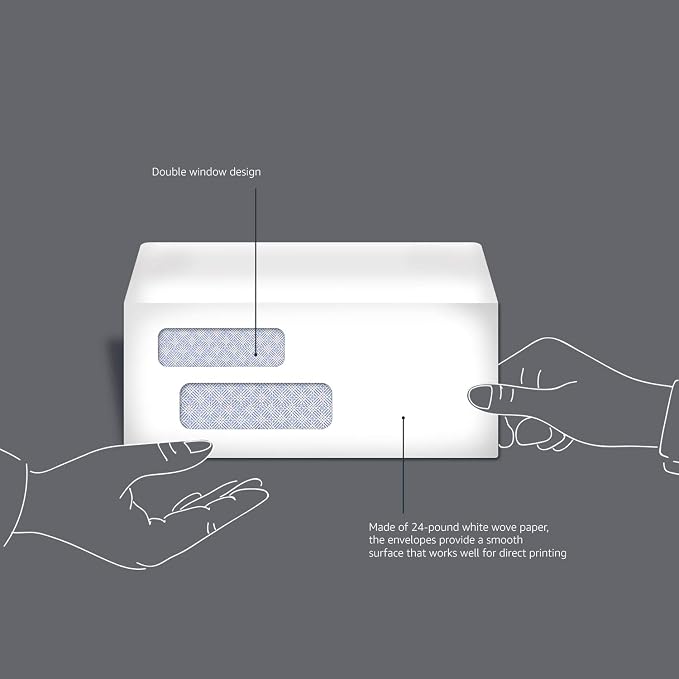 Amazon Basics #9 Security Tinted Double Window Envelopes - Image 5