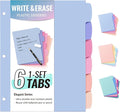 Sooez 6-Tab Durable Plastic Write & Erase Big Tab Dividers by Sooez