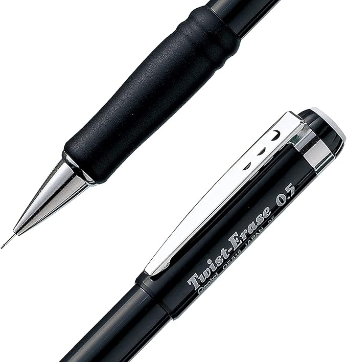 Pentel Mechanical Pencil 0.5 mm Twist Erase III, Twist Up Eraser, Pre-Loaded - Image 3