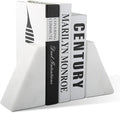 Karibiber Marble Book Ends Decorative, Unique Bookends by Karibiber