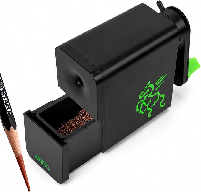 Marie's Long Point Manual Pencil Sharpener, 5-Level Adjustable Hand Crank by MARIE%E2%80%99S