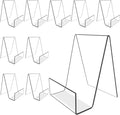 10PCS 4" x 3" Acrylic Book Display Stand Clear Easel by Bovbazo