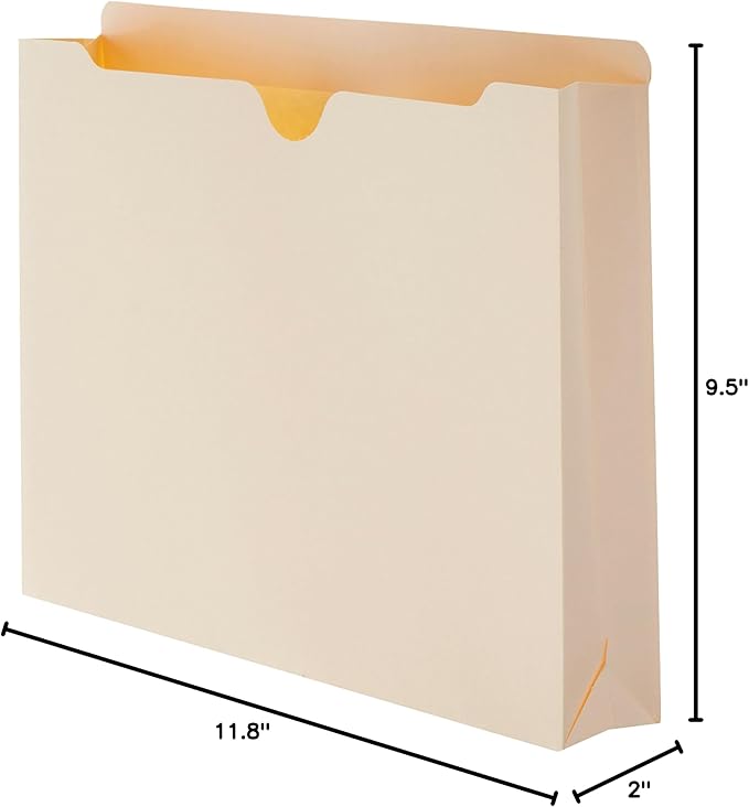 Amazon Basics Reinforced File Jackets, Letter Size, Straight-Cut Tab, 2 Inch - Image 5