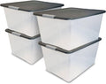 HOMZ 4-Pack Secure Latch, 64 Quart, and Office Organization by Homz