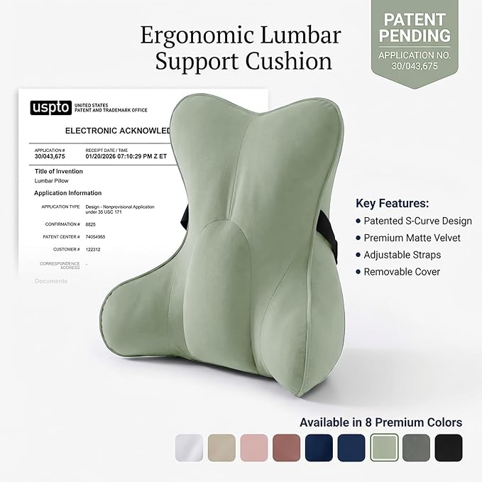 Lumbar Support Pillow for Couch & Recliner, Ergonomic Chair Back Support for - Image 9