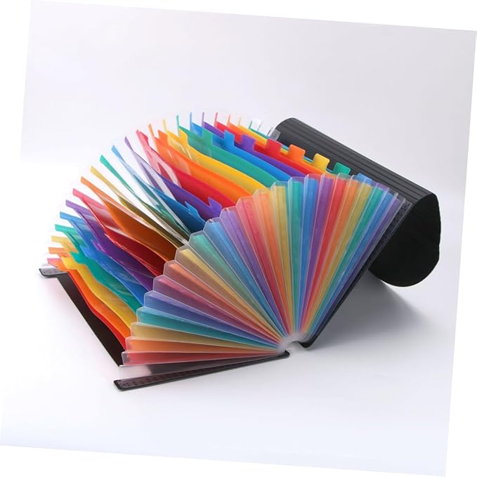 Lurrose 12 Layer PP Rainbow File Folder Multi-Function Accordion Document - Image 4