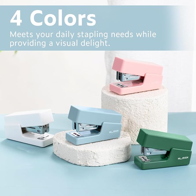 NUSIGN Mini Stapler with 830 Staples, Small Cute Desk Staplers, 25 Sheet - Image 6