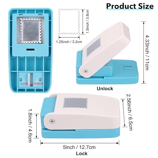BAOFALI Stamp Puncher 1.25x1.5inch Large Rectangular Postage Stamp Punch |Stamp - Image 2