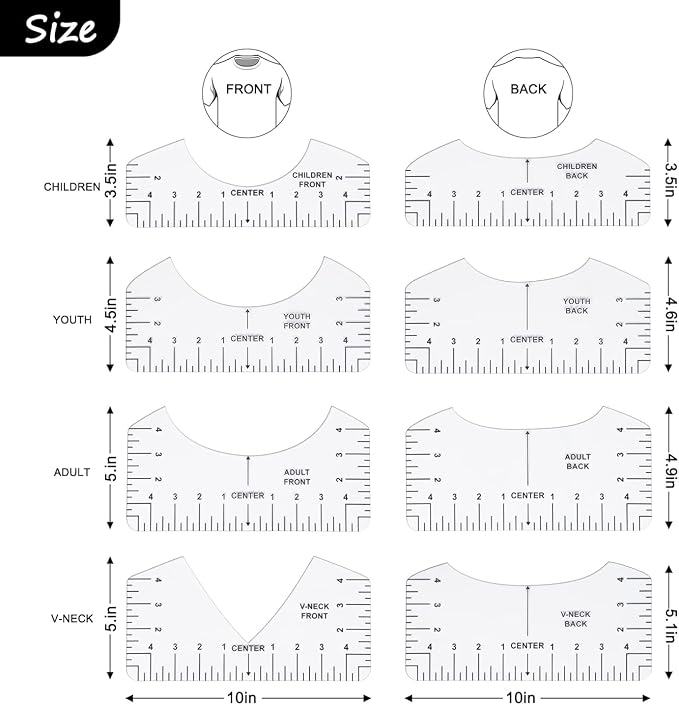 18Pcs Sublimation Accessories, Tshirt Ruler Guide Vinyl Alignment Tool - Image 3
