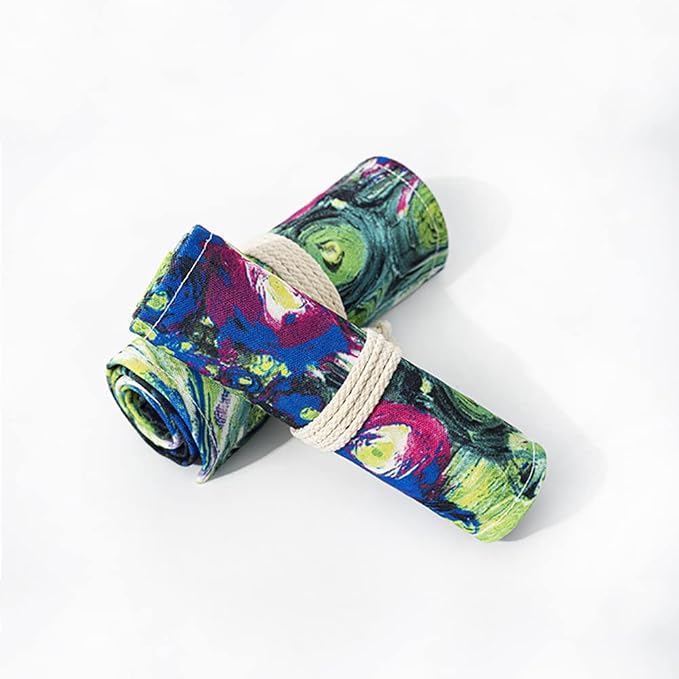 DIYOMR 24/36/72 Slots Pencil Wrap Roll Up Bag, Artist Colored Roll - Image 6