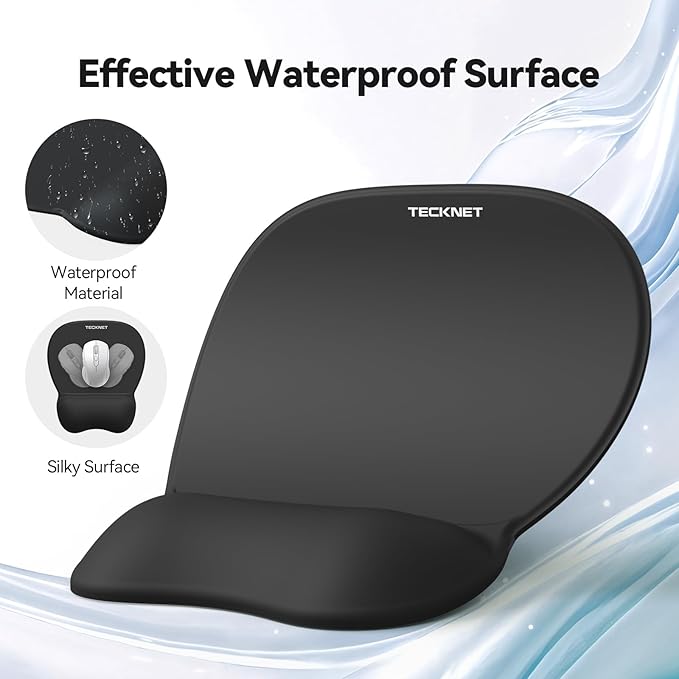 TECKNET Gel Mouse Pad with Wrist Rest, 3 in 1 Keyboard Wrist Rest - Image 3