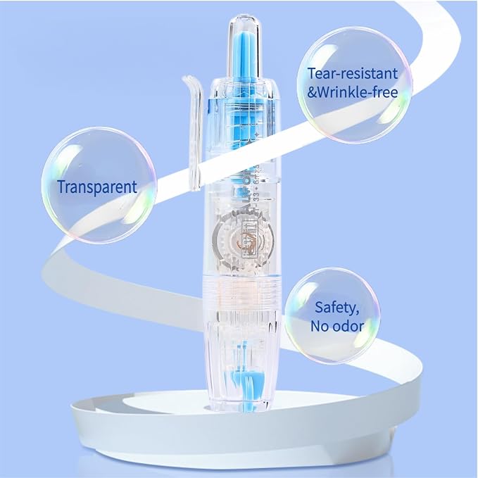 Refillable Correction Tape, 157 ft Total – 2 Pre-Filled Dispensers + 6 Snap-In - Image 3