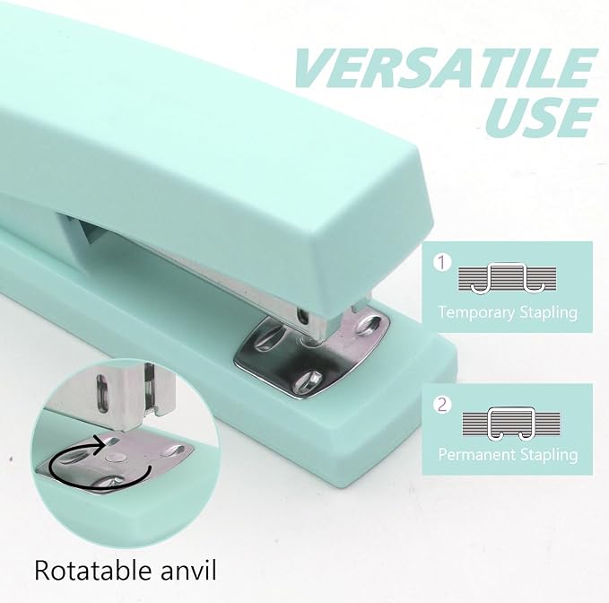 2 Pack Green Office Staplers, 25-Sheet Capacity - Image 3