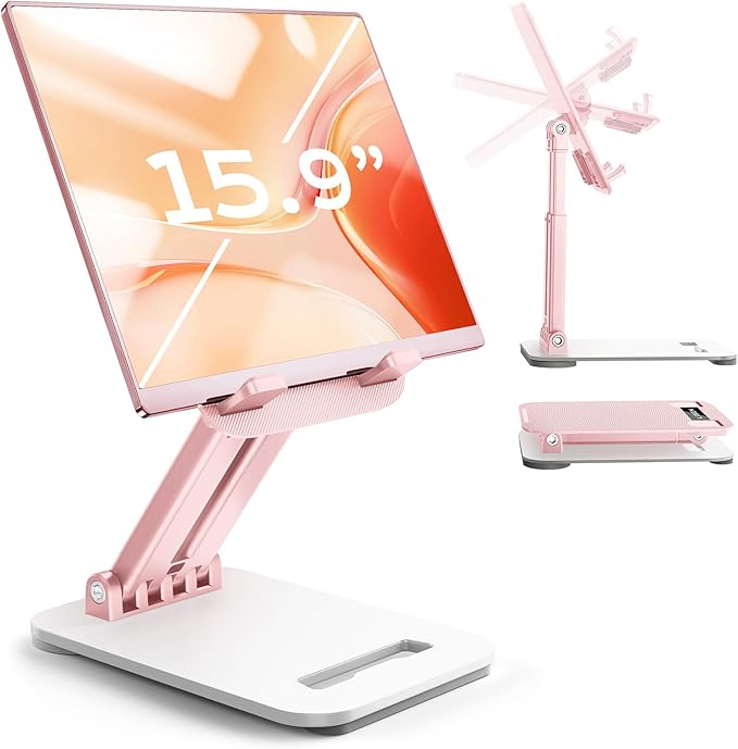 LISEN Tablet Stand for iPad Stand Holder Desk, Foldable eBook Readers Desk - Image 7
