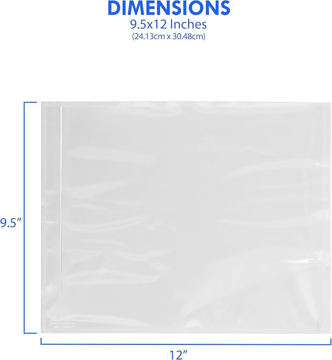 100 Count 9.5" x 12" Shipping Label Envelopes, Top Loading - Image 3