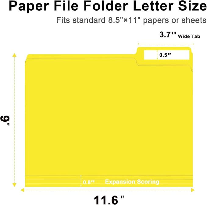 RAZCC File Folders, 1/3 Cut, Letter Size - Image 2