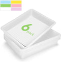 ShineMe Turn in Trays Classroom, 6 Pack White Paper Trays by ShineMe