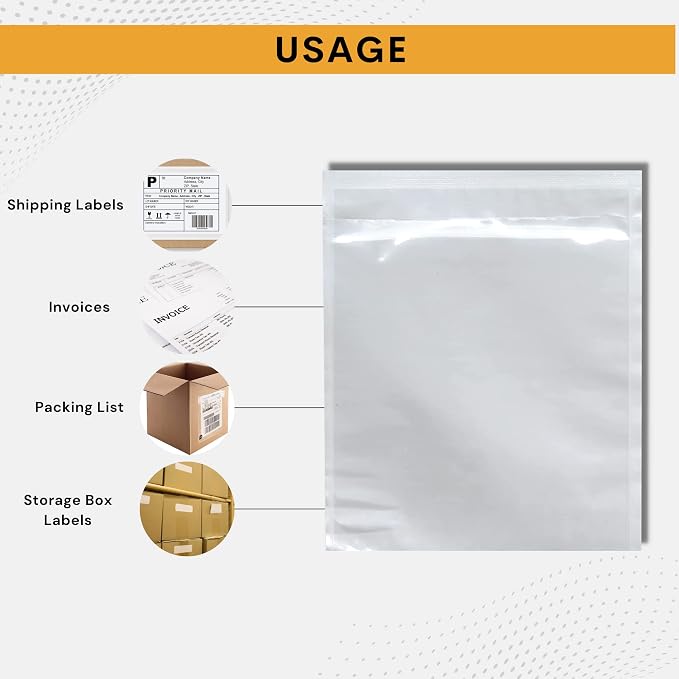 2000 Pack 6"x9" Shipping Label Sleeves – Clear Self-Adhesive Packing Slip - Image 7