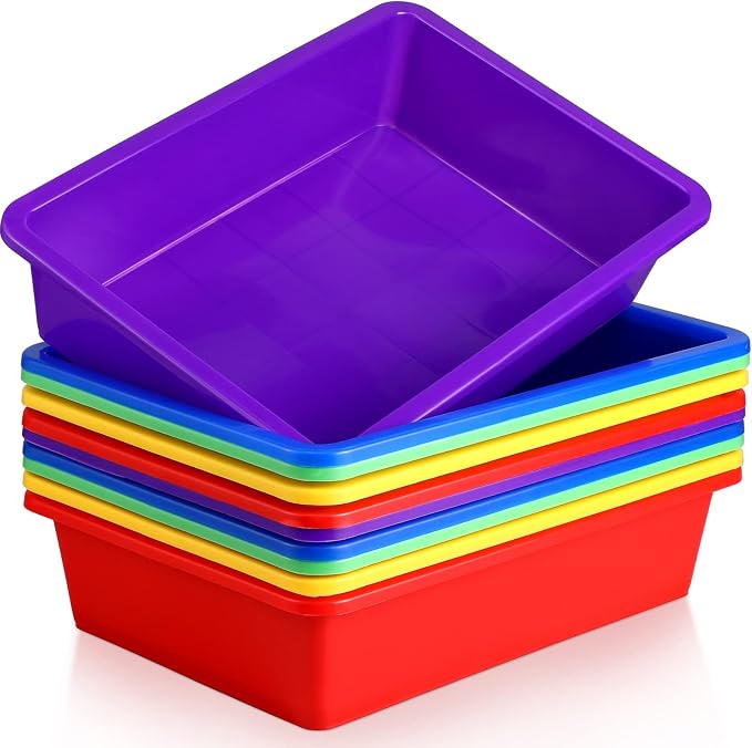 Hoteam 10 Pcs Flat Storage Organizer Tray Bin Paper Tray by Hoteam