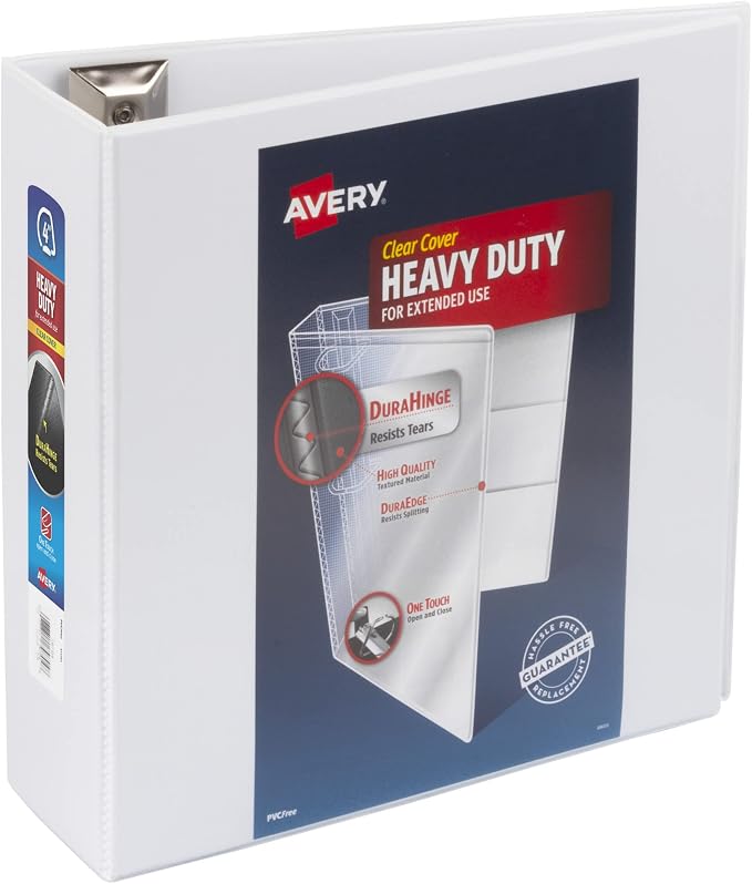 Avery Heavy-Duty View 3 Ring Binder, 760-Sheet Capacity, 4.5 Inch Wide Spine by Avery