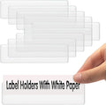 Self Adhesive Label Holders, ELEMGULY 100 Pack Adhesive Shelf Tag Shelf Label by ELEMGULY