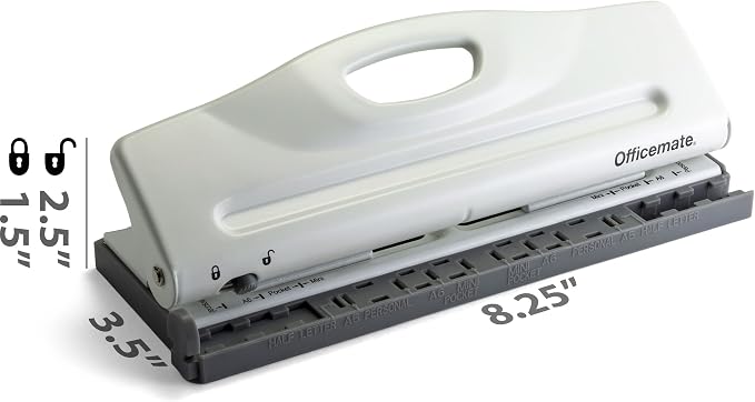Officemate Adjustable 6-Hole Punch - Image 2