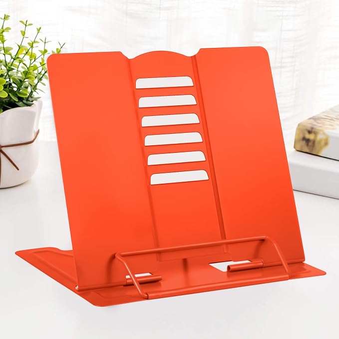 MSDADA Desk Book Stand Metal Reading Rest Book Holder Adjustable Cookbook by ColoryourlifewithMSDADA