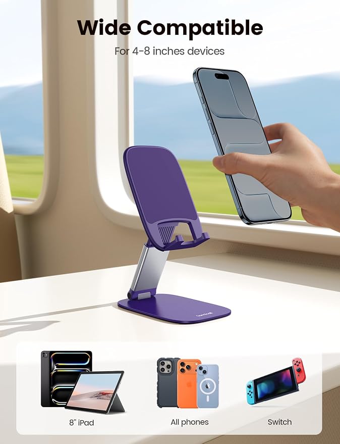 Lamicall Ultra-Thin Purple Phone Holder - Image 6