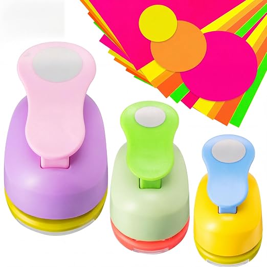 Chengu 3 Pack Circle Punch for Paper Craft 2, 1 and 5/8 Inch Punch Paper by CHENGU