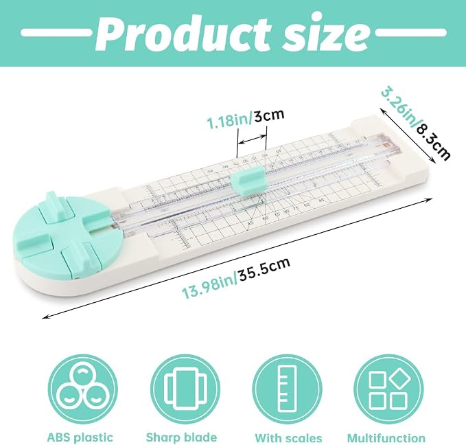 A5 Paper Cutter, 4 in 1 Paper Trimmer Photo Cutter, Scrapbook Papers Craft - Image 2
