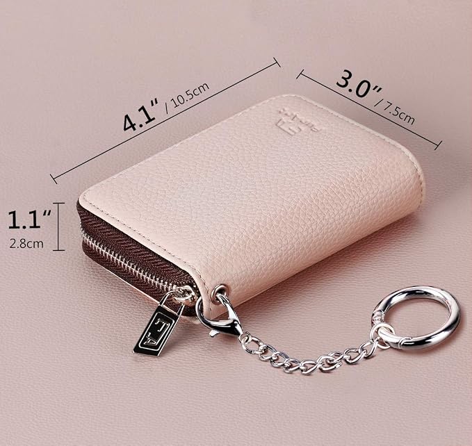 FurArt Zipper Wallet Women, RFID Blocking Credit Card Wallet, Business Card - Image 4